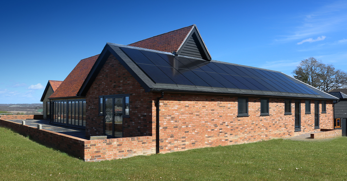 Solar roof tiles from Marley are designed to provide a modern, streamlined aesthetic.
