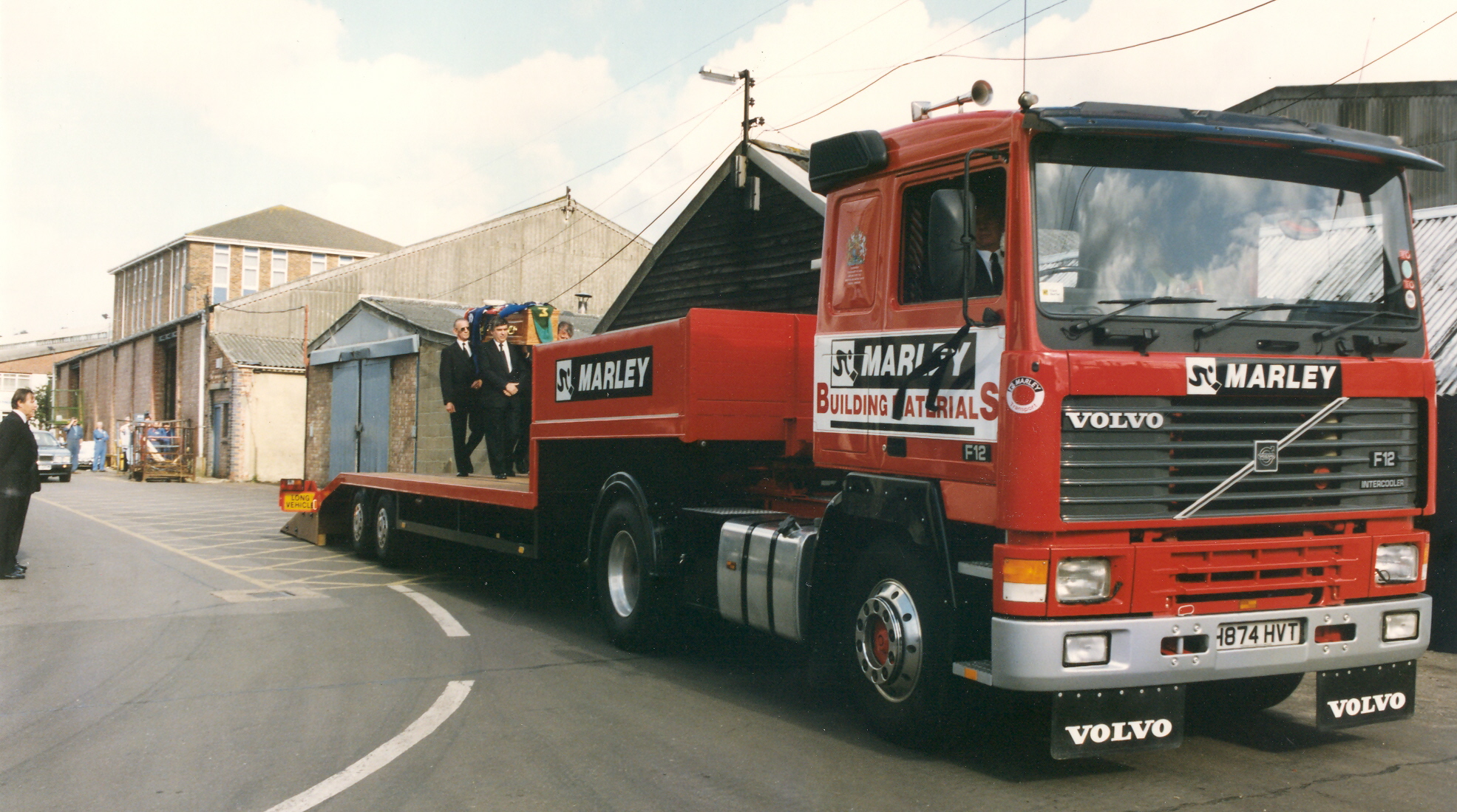 Owen Arthur Aisher being loaded for his final journey