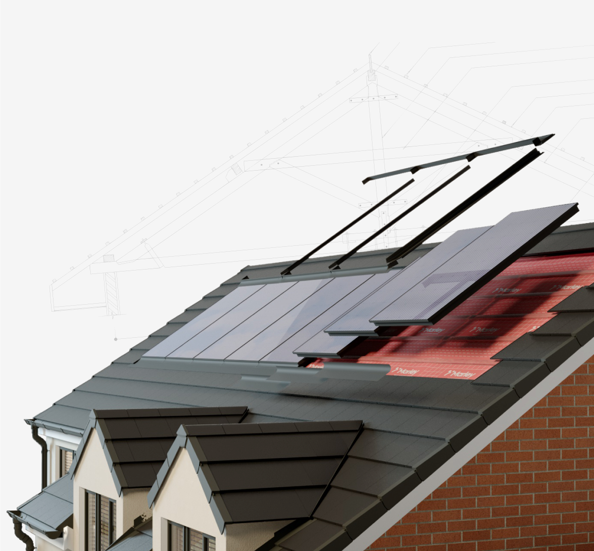 Marley solar roof system render