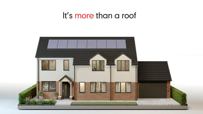 full house with solar panels