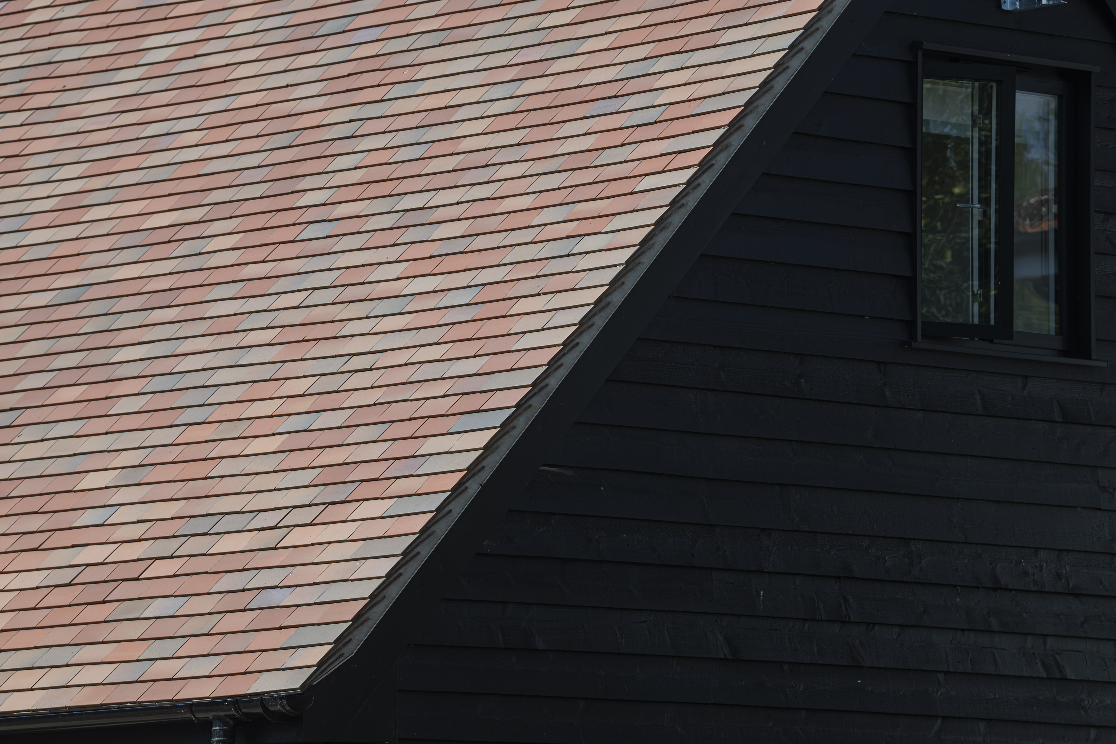 Close up of Marley clay tiles