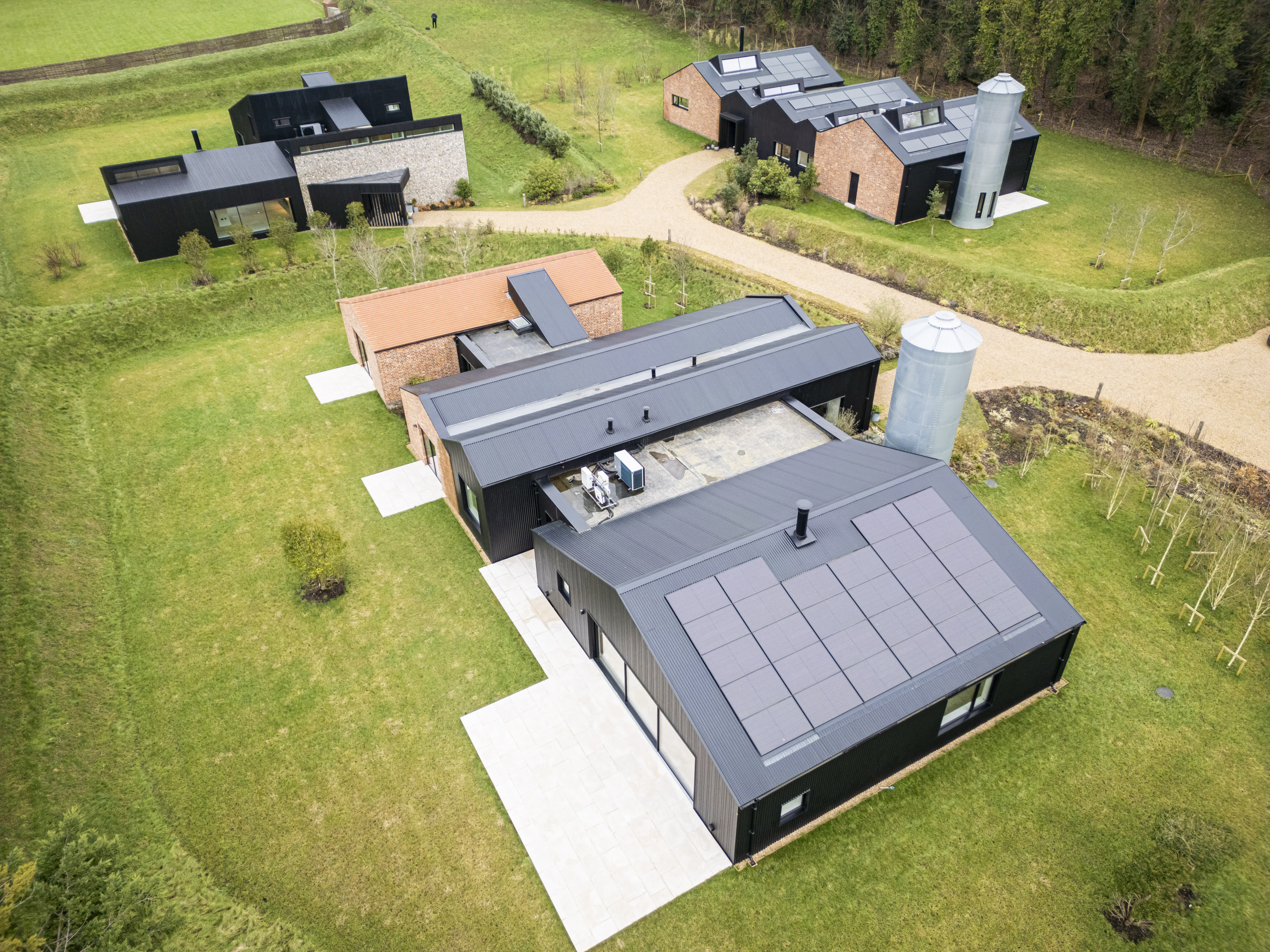 Marley Solar panels installed on a eco house build