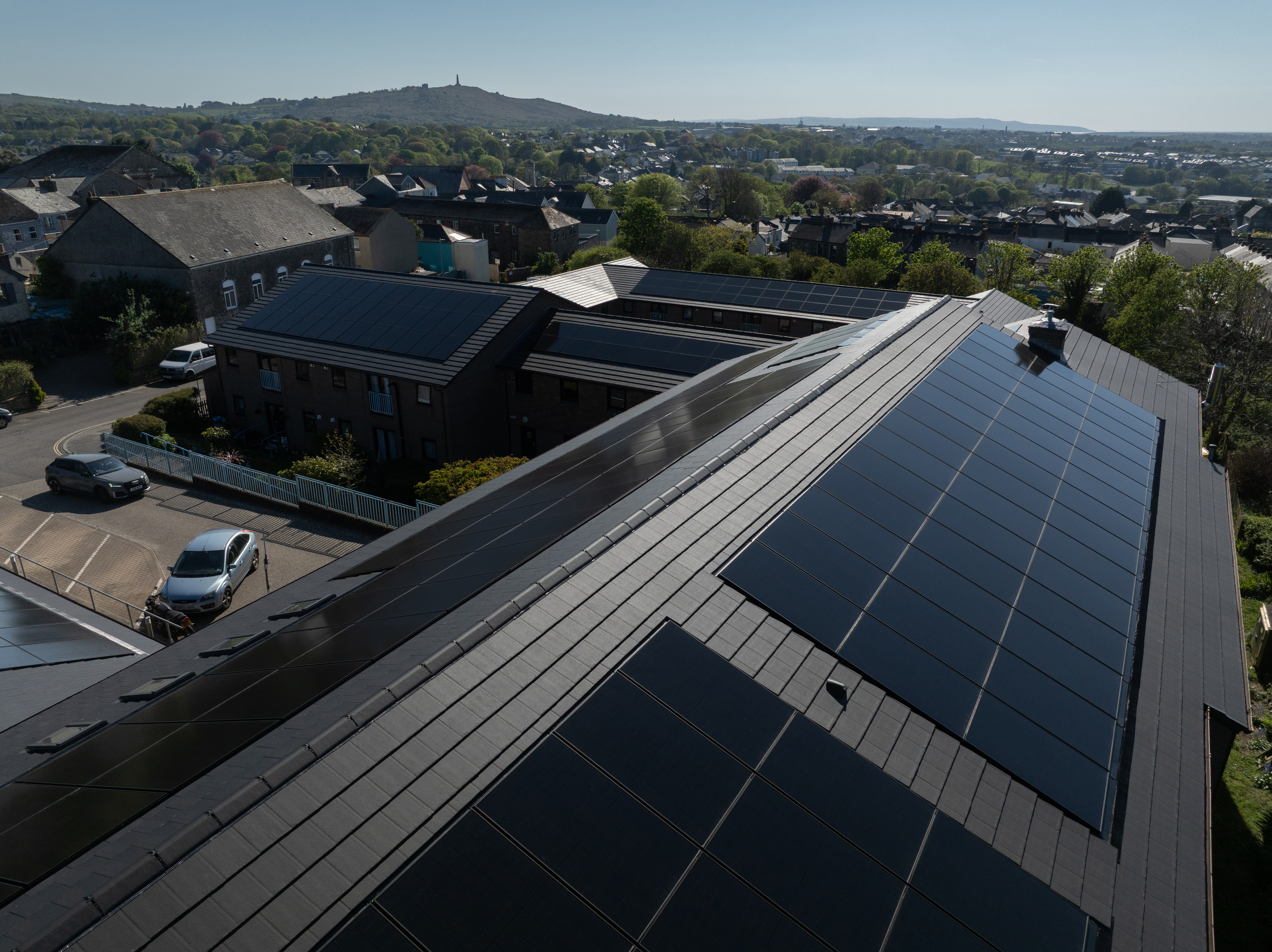 Marley solar and concrete roof tiles installed on care home