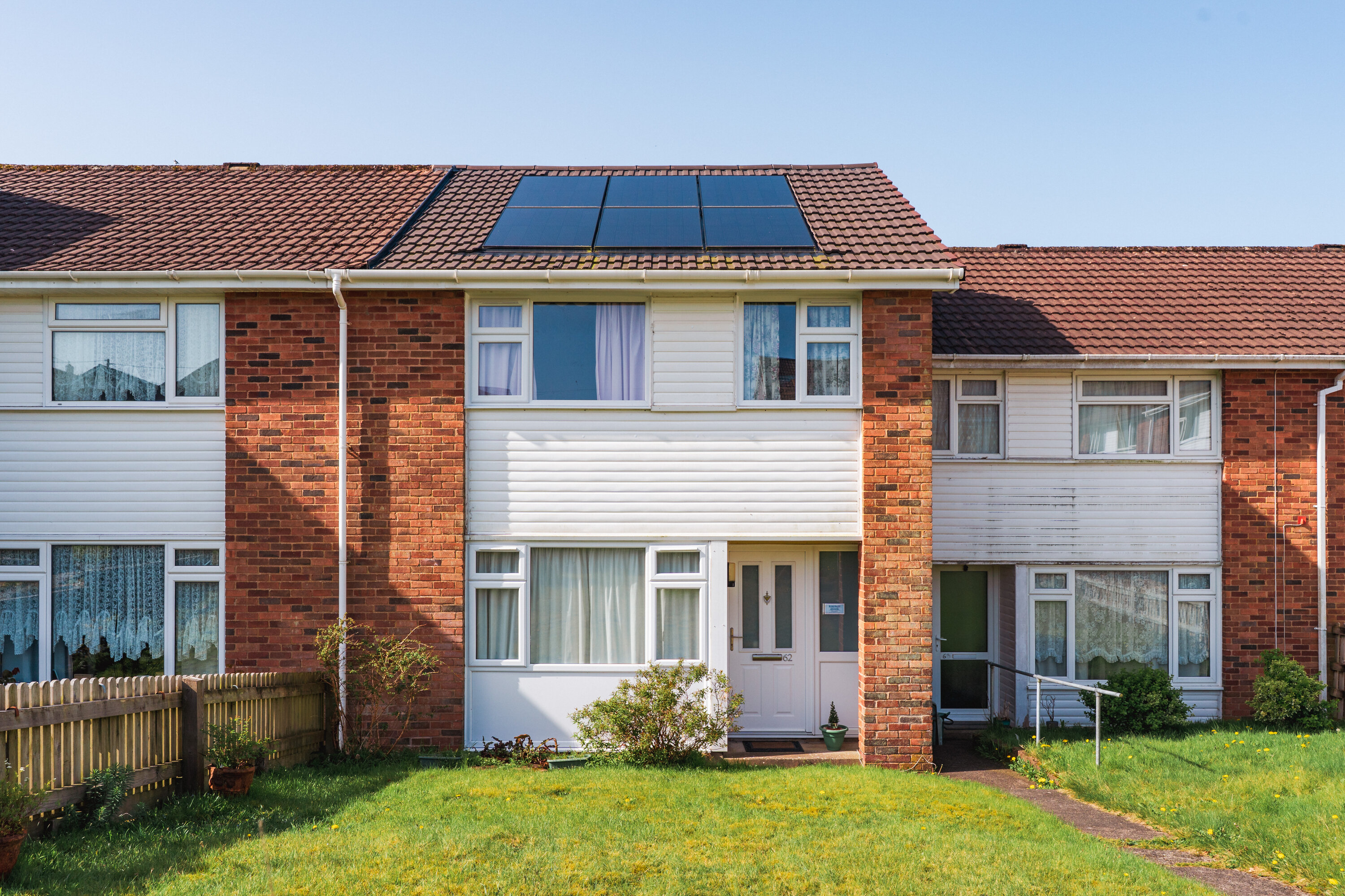 Marley solar panels and concrete roof tiles installed on a residential home