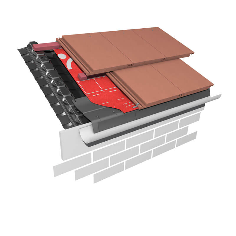 : Image showing Marley’s 10mm eaves vent plus system. A key part of a roof ventilation system, it is designed for straightforward installation, reliable weather performance and to prevent the ingress of birds, vermin and insects.