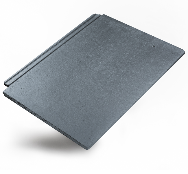 large format grey concrete tile laying at an angle 