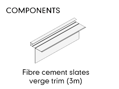 Fibre cement slate verge trim